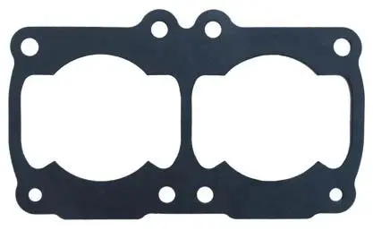 A black Cometic T-Rex base gasket with two holes (Part# 15-5773).