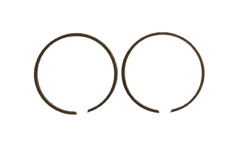 A pair of WSM piston rings for forged pistons, Part# 16-5815, on a white background.