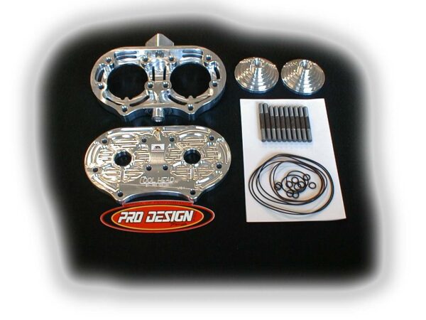 A RZ/Banshee Pro Design Cool Head part for a Banshee motorcycle engine.
