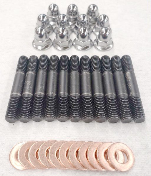 A set of bolts, nuts, and washers including the DM cylinder head stud kit, Part# 21-5834.