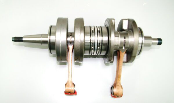 The TDR 7mm Forged Stroker Crankshaft, Part# 91-5707 is displayed on a white surface.