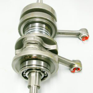 This WSM 7mm Stroker Crankshaft for Banshee, Part# 91-5718 is displayed on a white surface.