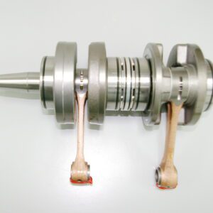 A 7mm Stroker Crankshaft for Banshee with two 7mm metal rods on it, Part# 91-5723.