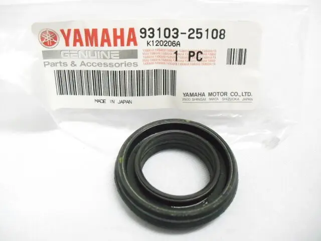 Yamaha OEM left (magneto side) crankshaft seal for Yamaha Banshee/RZ 350. Part# 93103-25108.